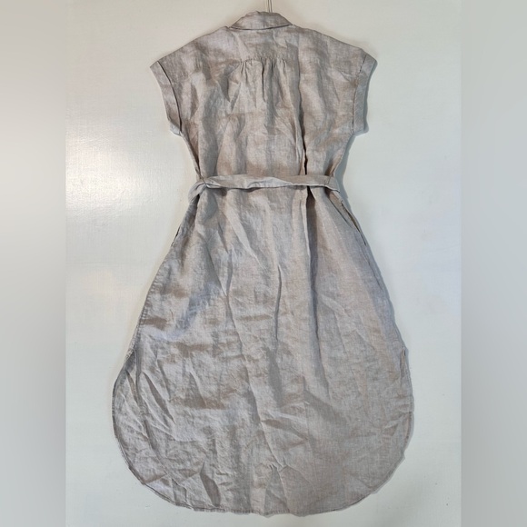 NEW Tommy Bahama Coastalina Linen Maxi Shirt Dress Natural Khaki Size Small NWT - Picture 3 of 13